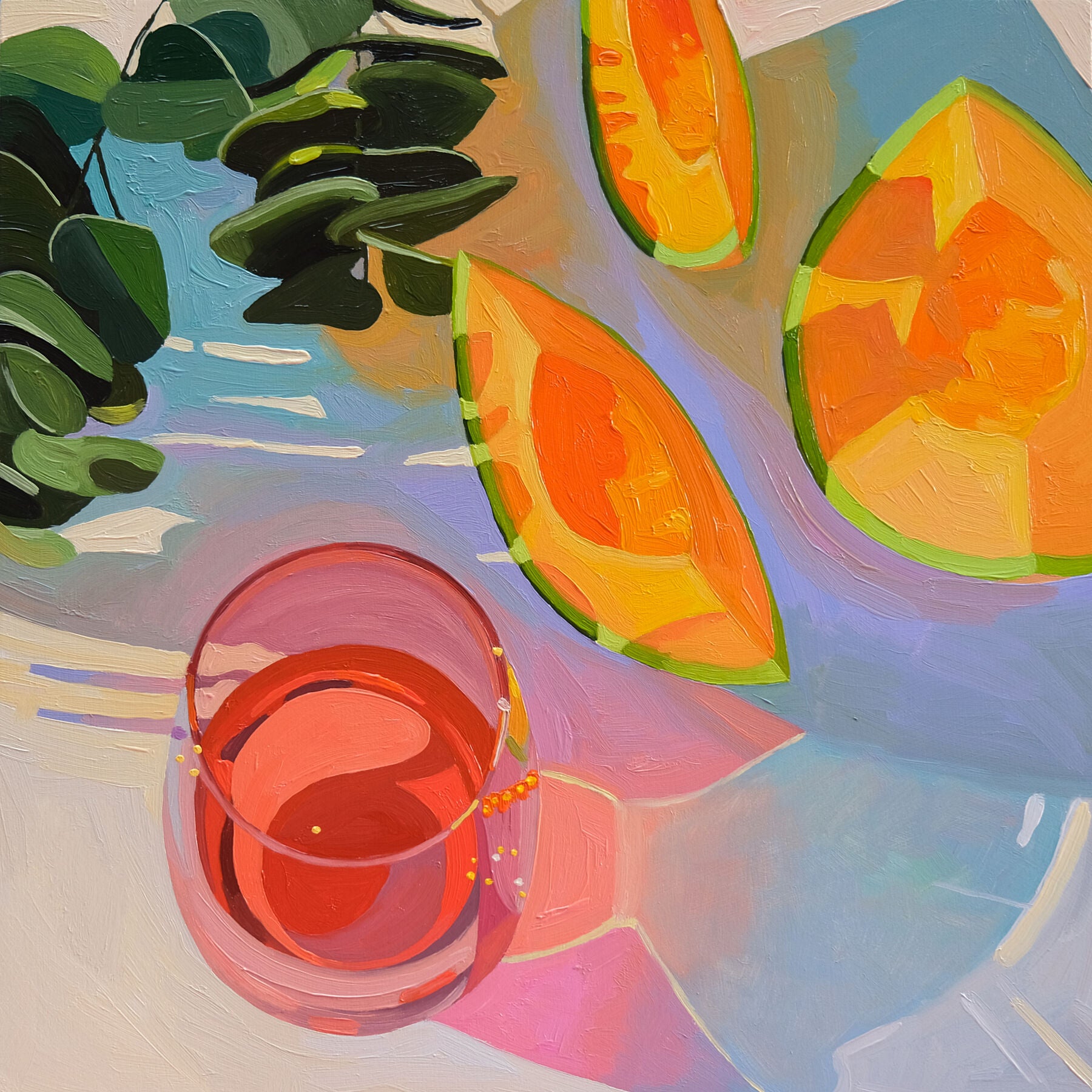 Cantaloupe Still Life Print (multiple sizes) – Leah Gardner Art