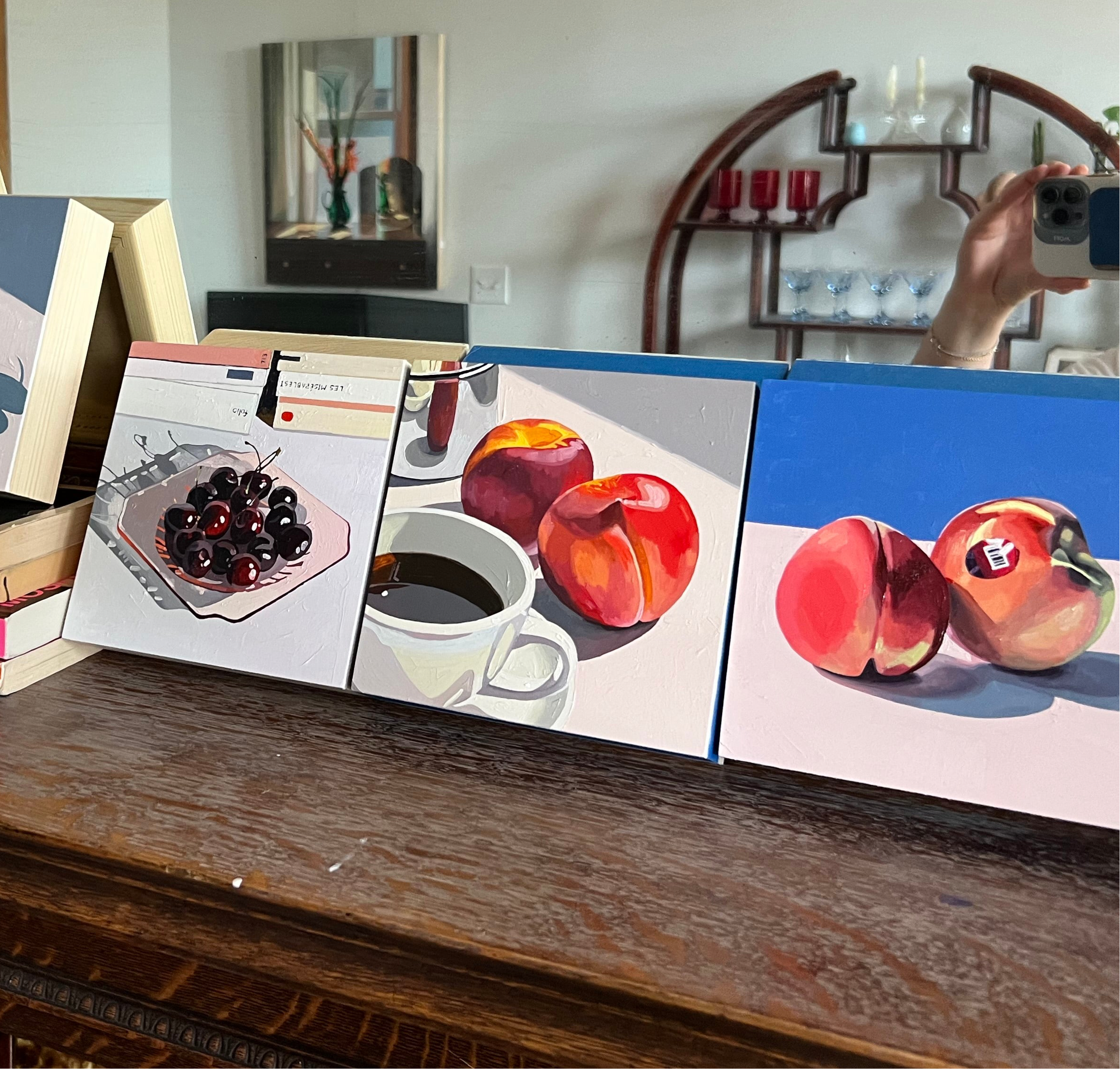Nectarines, Coffee, Coffee Pot