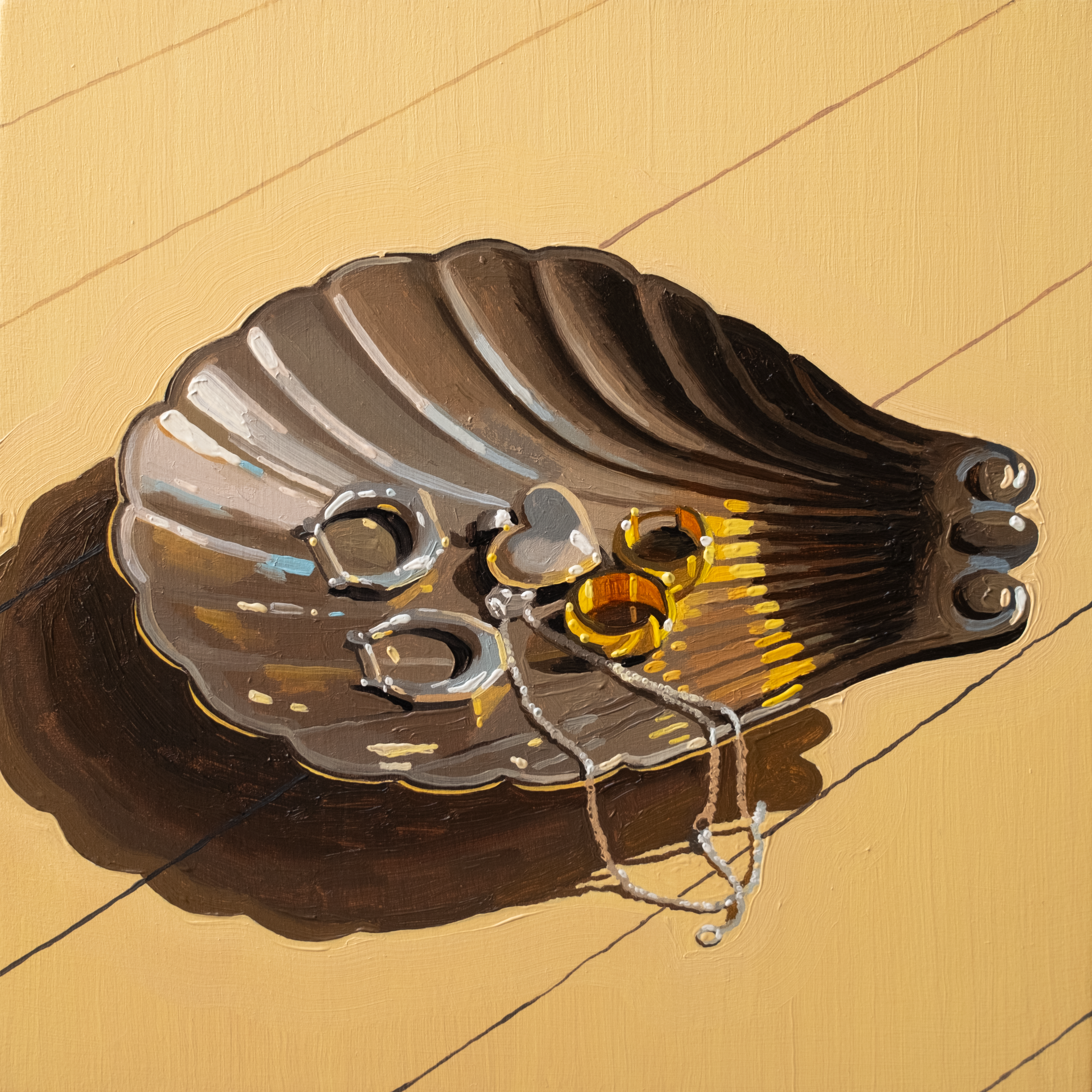 Seashell Jewelry Dish Print (8x8 inches)