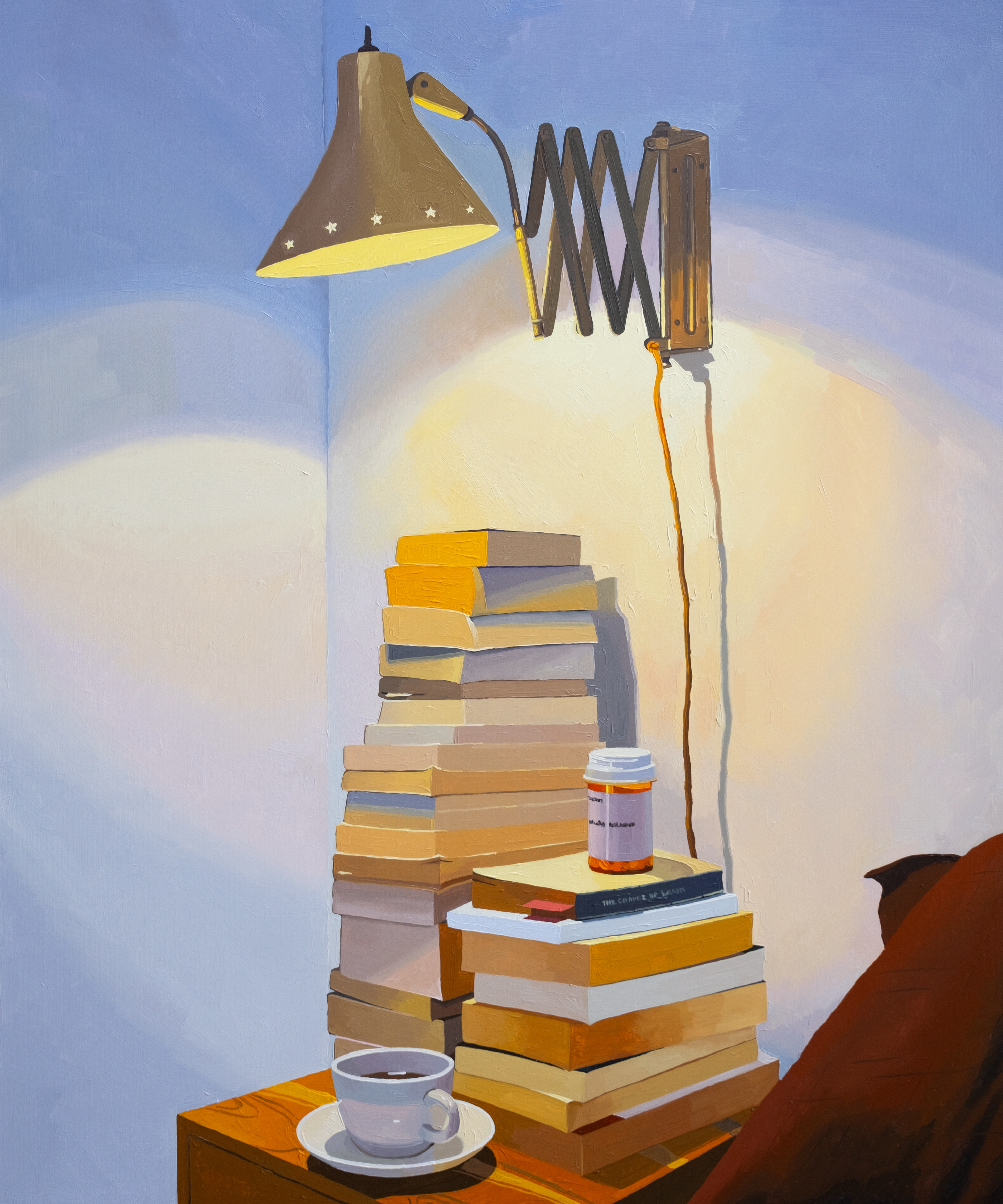Nightstand and Books Print (multiple sizes)
