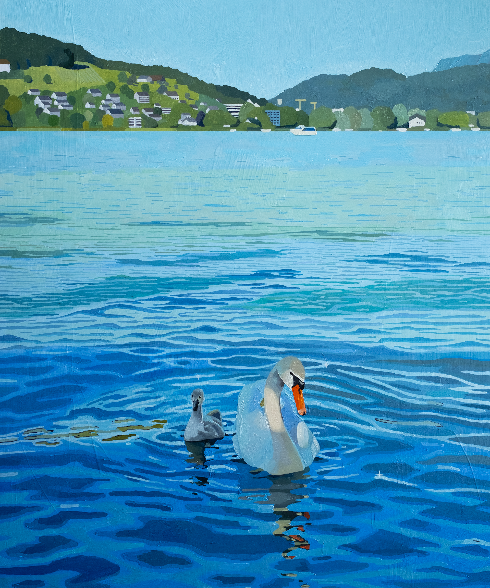 Swan and Cygnet Print (multiple sizes)