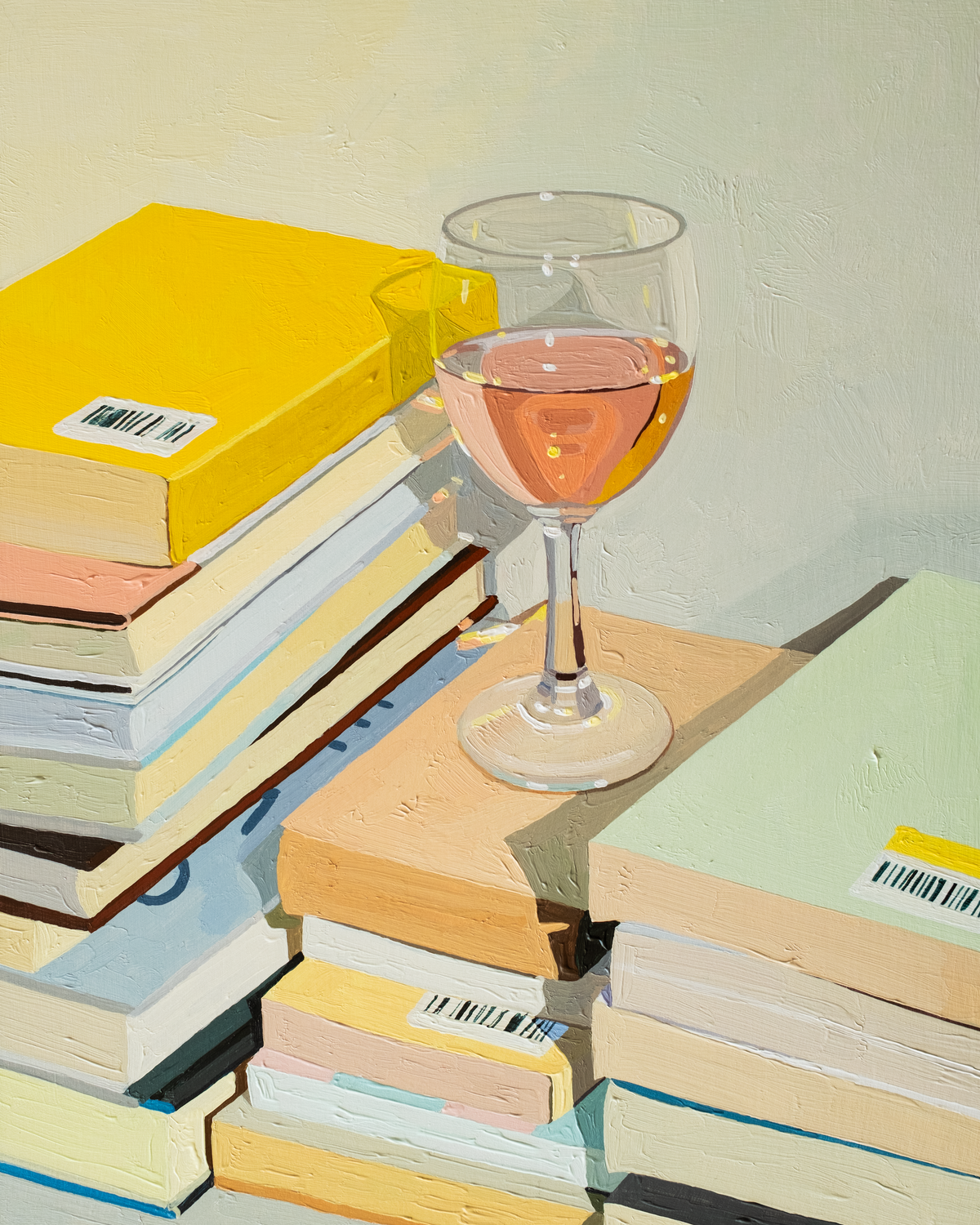 Reading and Rosé Print (multiple sizes) – Leah Gardner Art