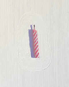 Negative Space Birthday Candle