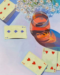 Rosé, Cards & Flowers